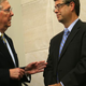 Senate Minority Leader Mitch McConnell (R-Ky.) talks to Rep. Lee Terry (R-Neb.) prior to a news conference Sept. 19, 2013, on Capitol Hill in Washington, D.C.
Alex Wong/Getty Images